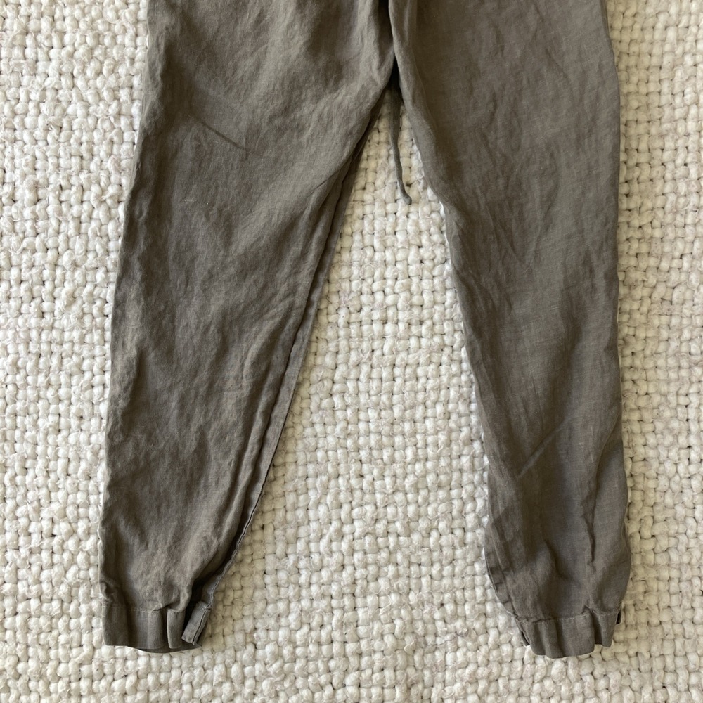 Enza Costa 100% French Linen Pull On Pants Joggers XS Sz2 Lagenlook Boho Coastal - Picture 6 of 10